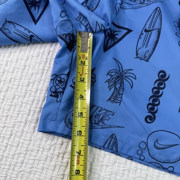 Nike Sportswear Men's Club Woven Track Shorts Nylon Shiny Blue Print Sz S Rare - Picture 10 of 10